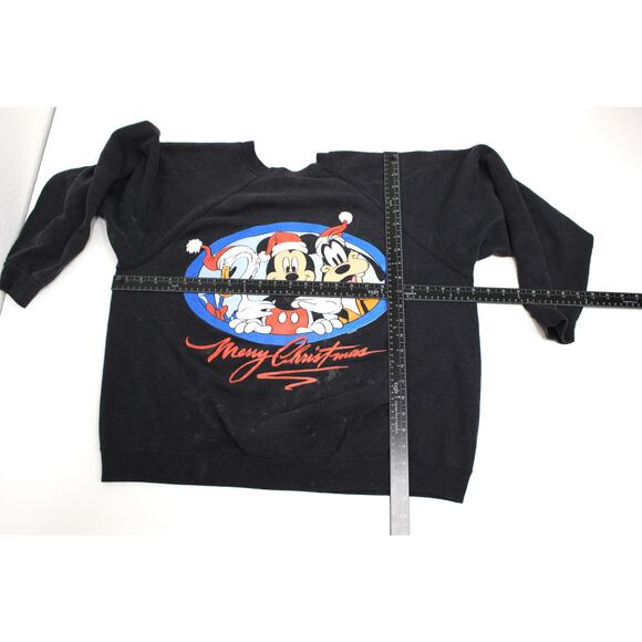 Vintage Mickey Mouse Donald Duck Goofy Christmas Sweatshirt Large - Picture 7 of 9